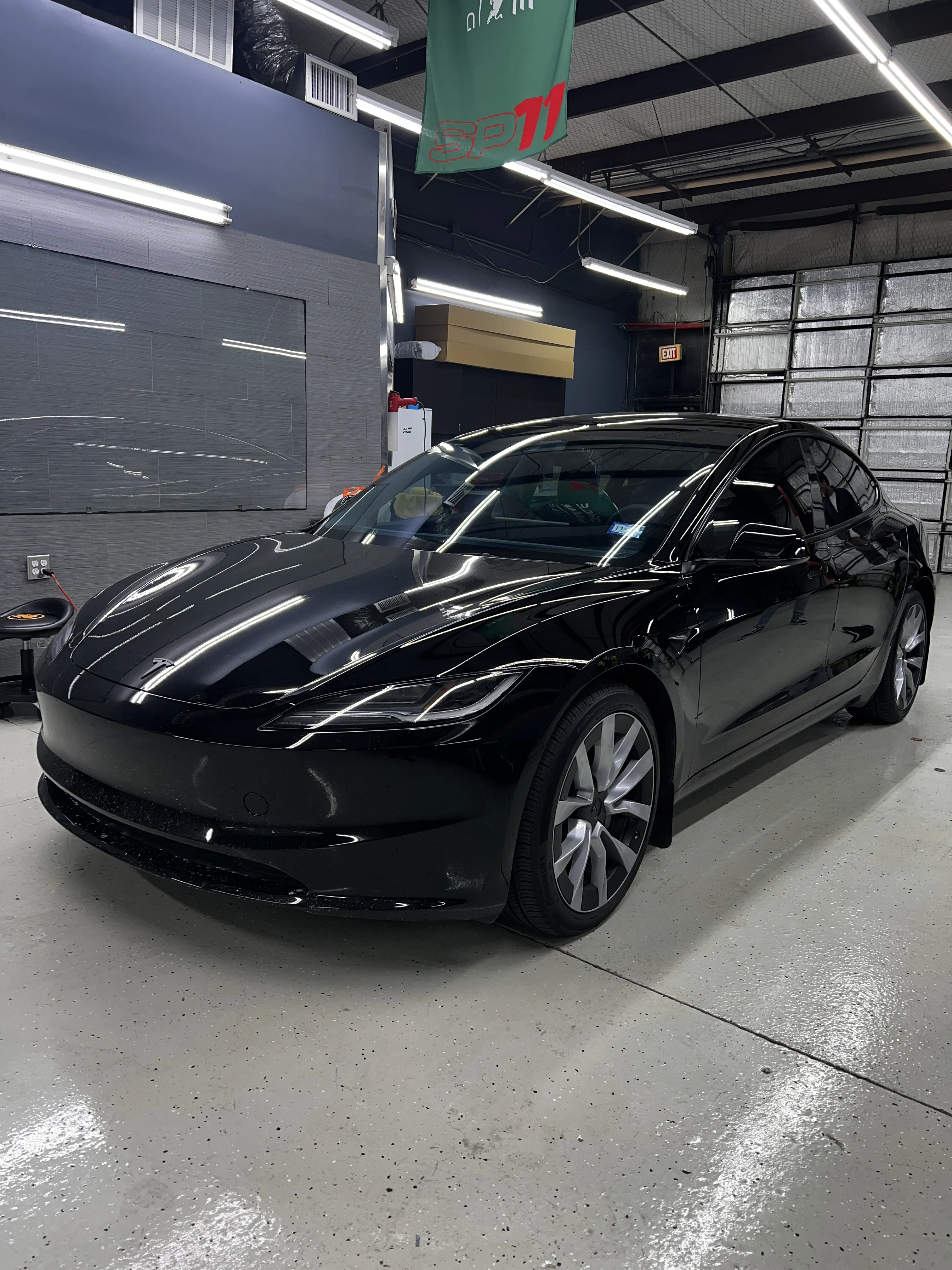 Tesla Window Tinting Process Step 3